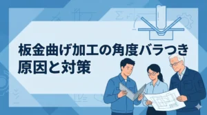 板金ベンダー曲げ加工で角度がバラつく原因と対策をベテラン設計者が解説するガイド記事のアイキャッチ画像