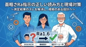 面粗さRa指示の正しい読み方と現場対策：測定結果のズレを解消し、根拠のある設計へ