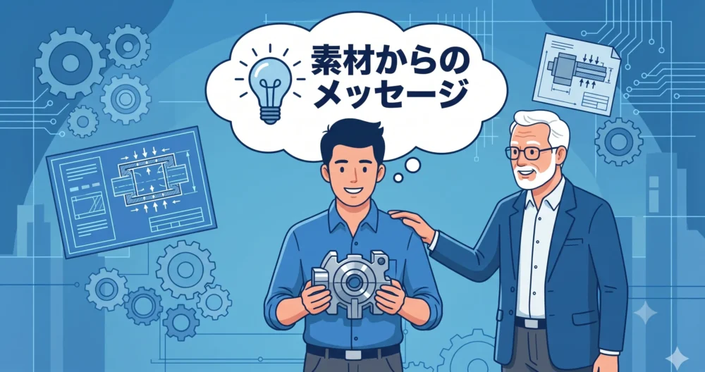 残留応力を理解し、素材の変形を不具合ではなく「メッセージ」として読み解き、成功体験に変えた若手設計者の成長した姿。