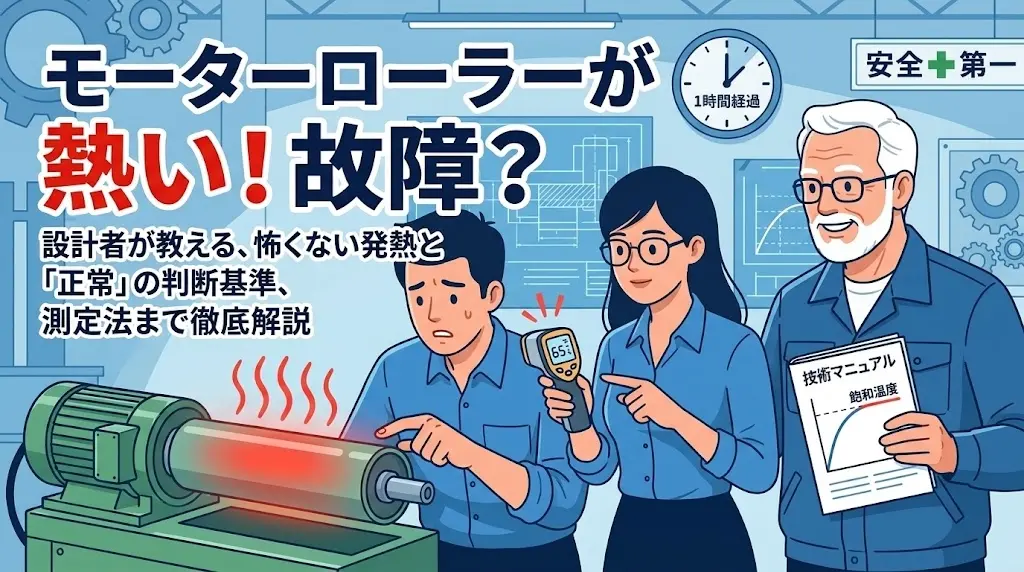 熱いローラーに不安な若手と、測って判定する熟練設計者