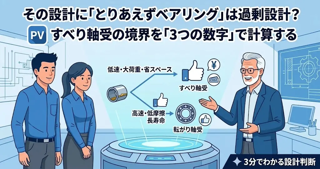 すべり軸受とベアリングの境界をPV値で判断する設計ガイド