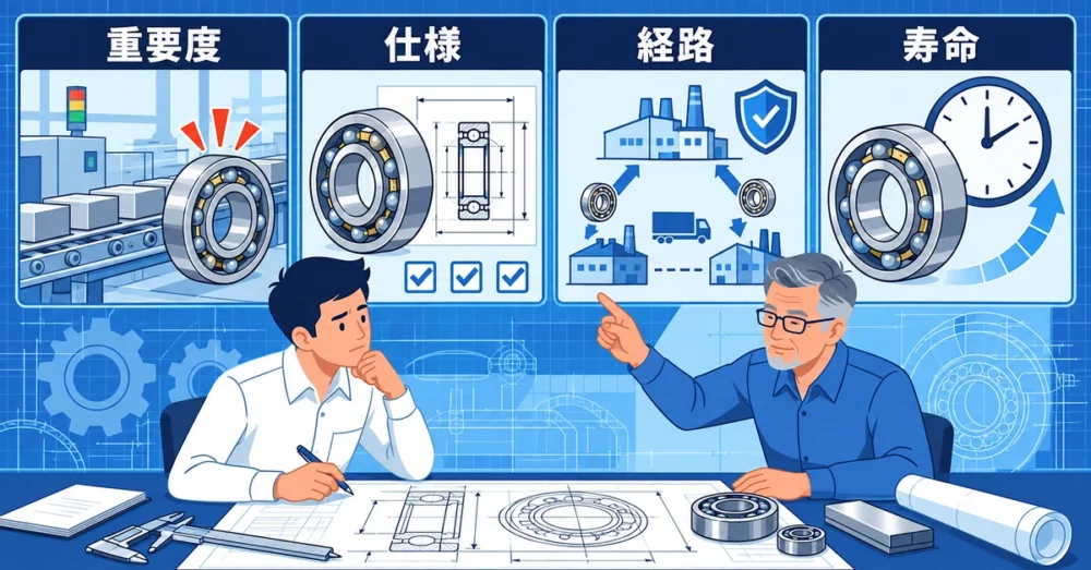 重要度、仕様、購入経路、寿命でベアリングの品質を確かめる